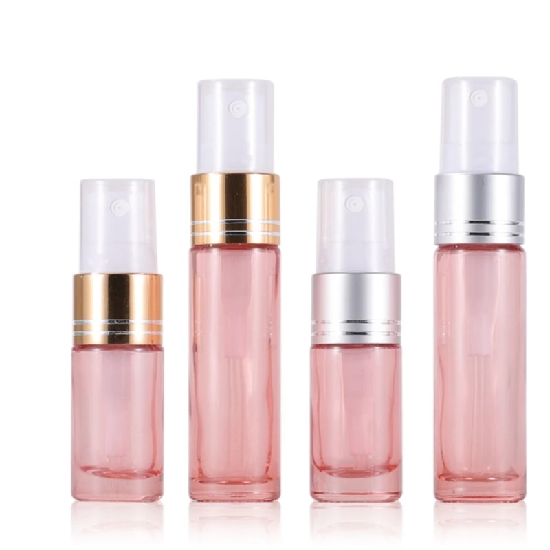 

1000pcs/lot 5ML 10ml Empty spray bottles rose glass perfume bottle Thick sample vial bottle C112508