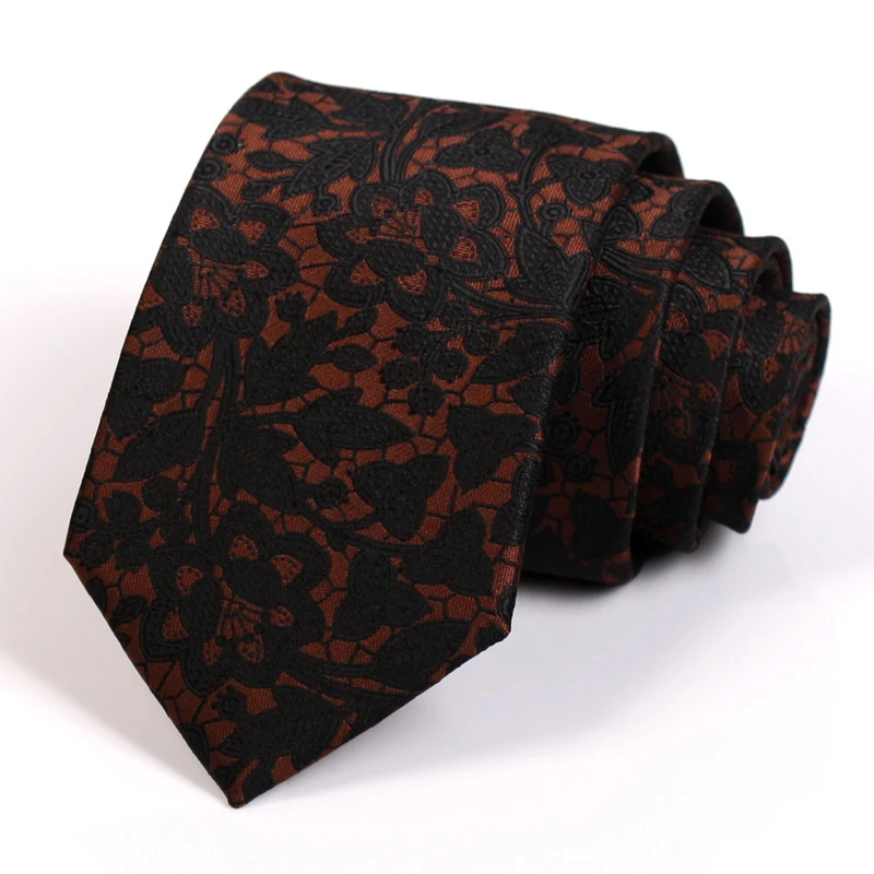 New Arrivals 7CM Geometry Print  Brown Ties Gentlemen Business Tie Fashion Formal Neck Tie For Men Business Suit Work Necktie