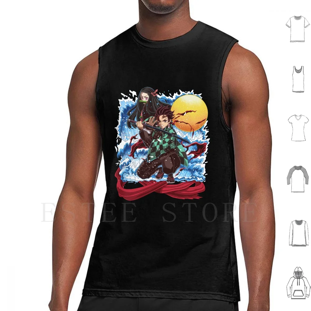 

Майки Demon Жилет Хлопок Demon Tanjirou Nezuko Water