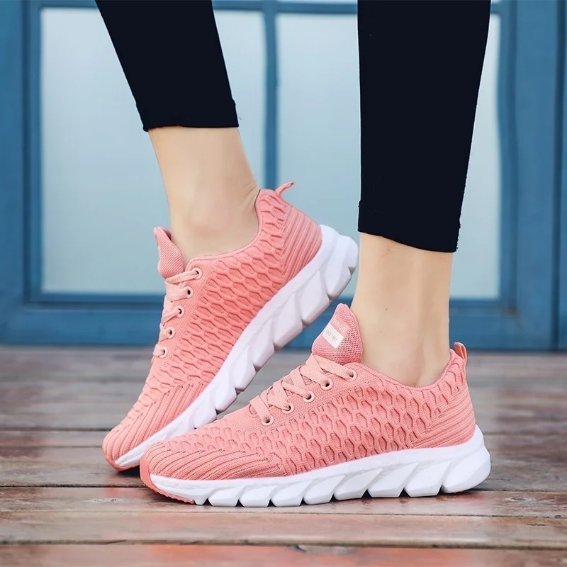 White Sneakers Women Platform Sport Running Shoes Breathable Air Mesh Ladies Casual Sneakers Lightweight Female Walking Shoes