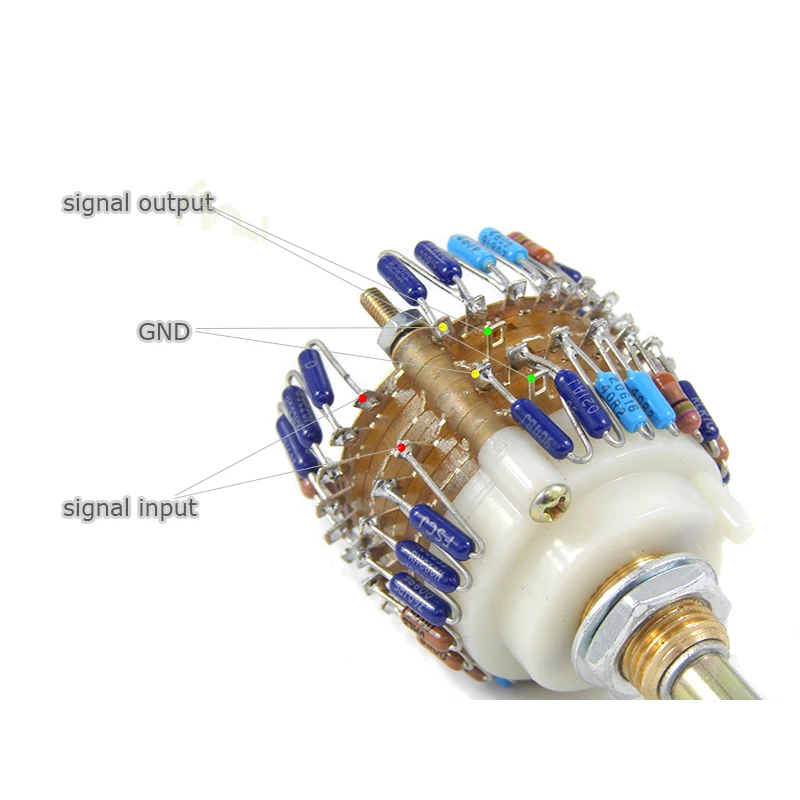 2.0 Channels attenuator Volume potentiometer Switch Dale Resistor Audio Amplifiers Control Attenuator Better than ALPS 50K 100K