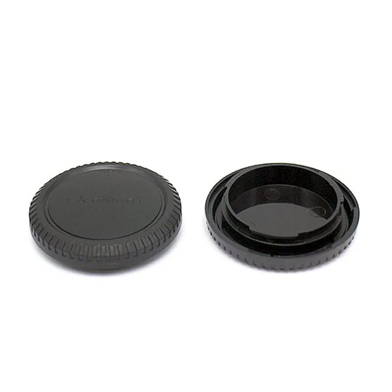 For Fuji X FujiFilm FX XF mount Body Cover + Lens Rear Cap Set Black