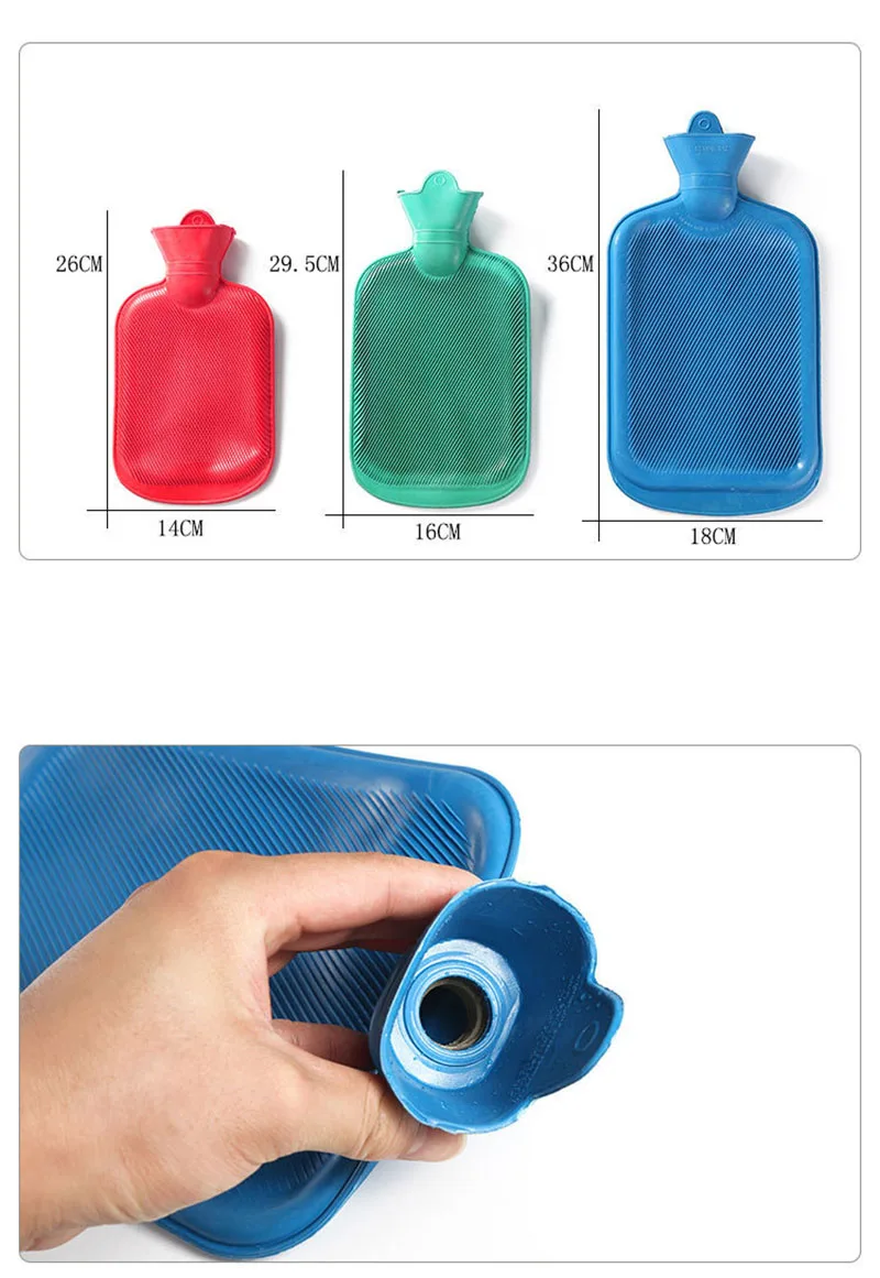 Hot Water Bag Thick Non-slip Explosion-proof Rubber Water-filling Hand Warmers Pack Winter Water Heating Pad Free Shipping