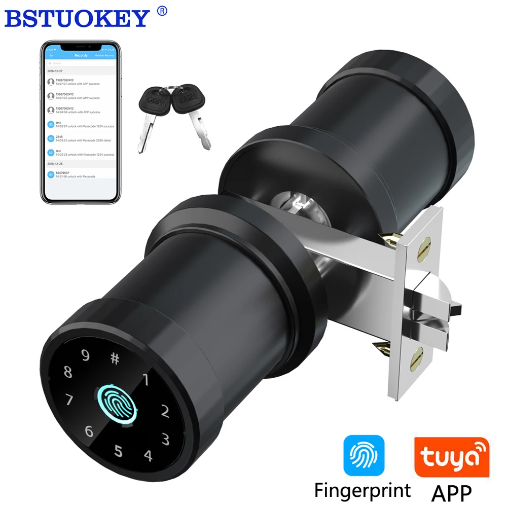 Home bluetooth Biometric Identification Control Fingerprint Lock Tuya App Control Smart bluetooth Password Handle Smart Lock