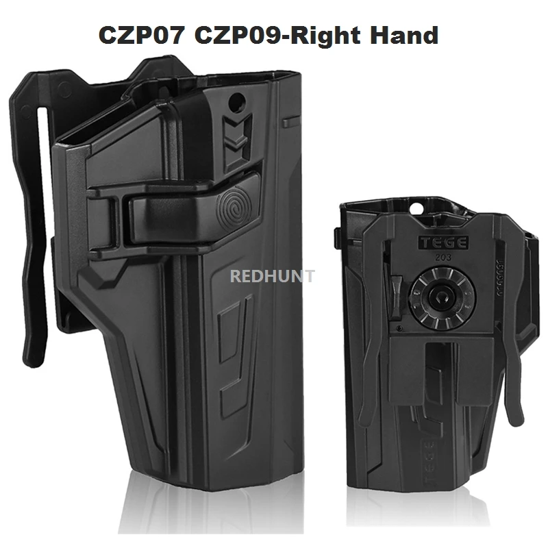 CZ P07 CZ P09 OWB Gun Holster Tactical Hunting Waist Paddle Pistol Handgun Holster Case Outside Waistband Paddle Holster