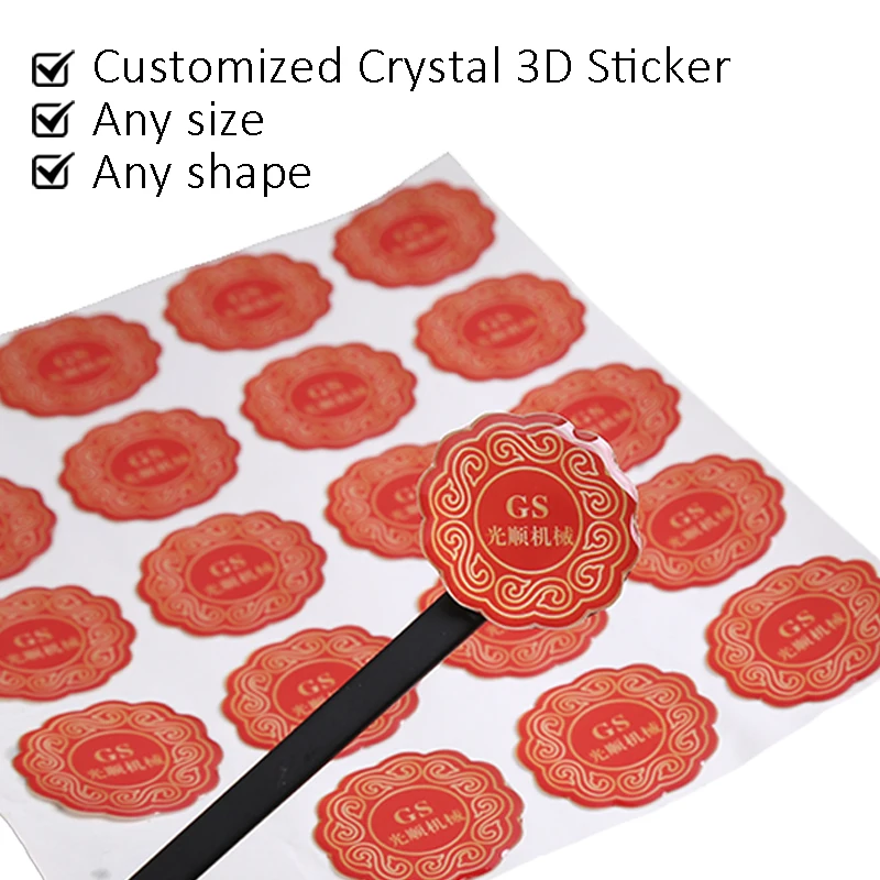 Custom Domed Epoxy Stickers,Crystal Transparent Labels 3D Logo Printing ,Round Brand,Personalizada Your Image Picture