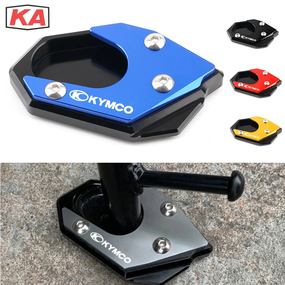 Anti-wear Motorcycle Kickstand Extension Plate side Stand Enlarge Pad For KYMCO Downtown 200i 300i 350i 300 350 Xciting 250 400