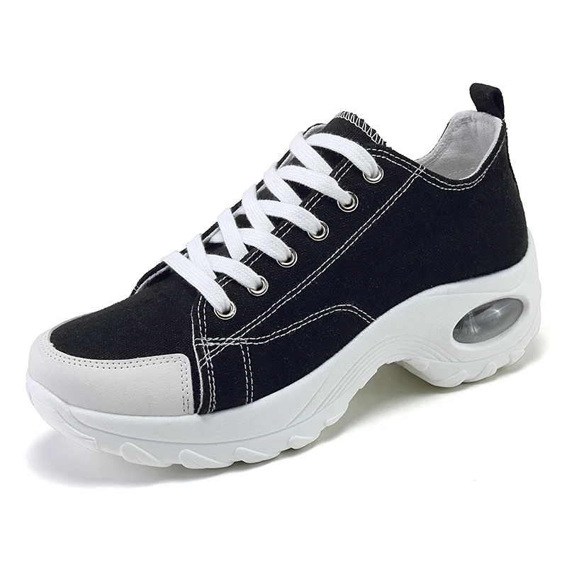 Scarpe da ginnastica in tela da donna di moda scarpe Casual a taglio basso scarpe sportive all'aperto scarpe con plateau Comfort traspiranti Sneakers con cuscino d'aria