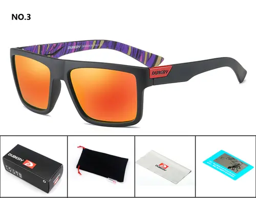DUBERY Brand Design Polarized Driving Sun Glasses Men's Retro Male Colorful Sun Glasses Men Fashion Brand Luxury Shades Oculos - Image 9