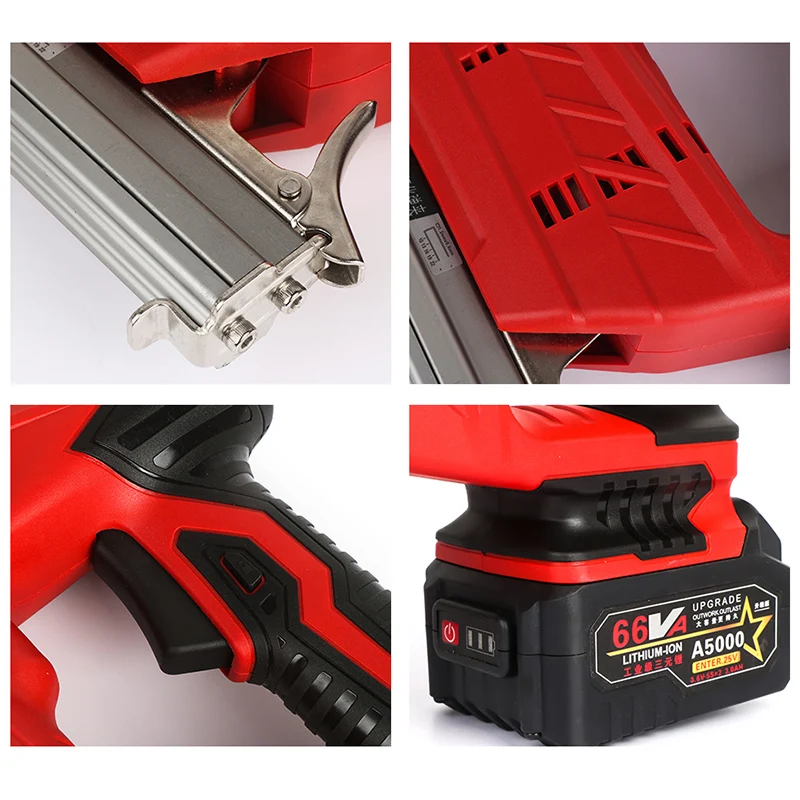 Cordless Electric Nail Gun Woodworking Portable Rechargeable Nail Gun 3AH Battery Straight Nail U Nail Optional F30/422/1022