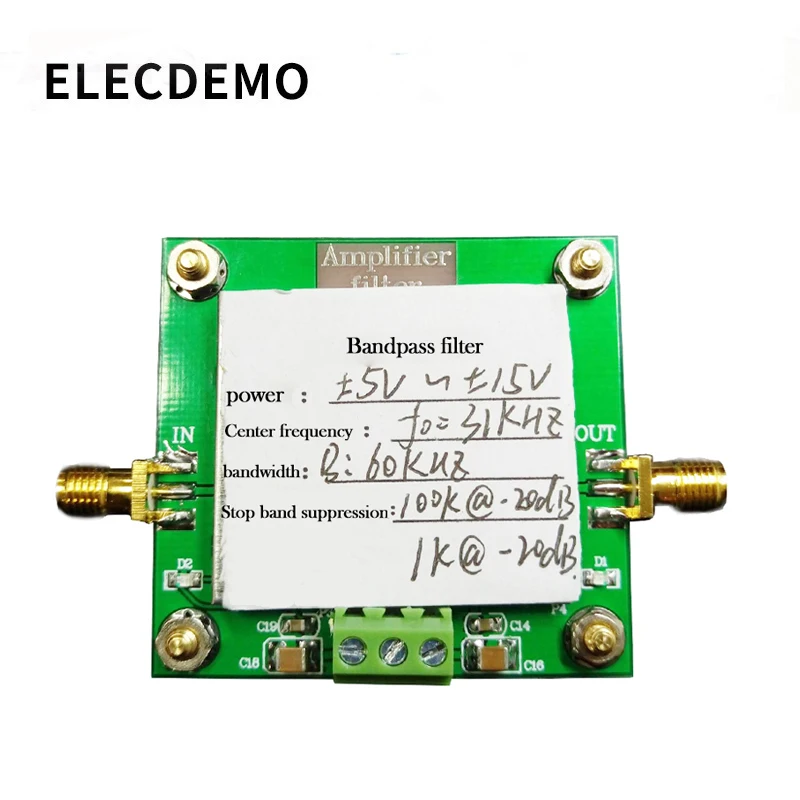 Bandpass Filter Module 8th Order Filter Center Frequency 31KHz Bandwidth 60KHz Stopband Suppression