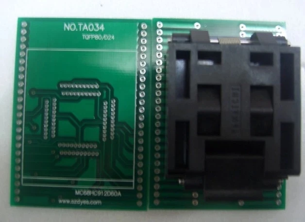 

Original YAMAICHI IC Test Seat MC68HC912D60A Burning Programme NO.TA034 TQFP80 Socket Adapter