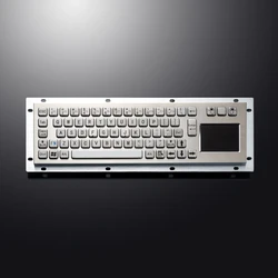 Rugged Industrial Touchpad Keyboards Brushed Stainless Steel Metal Keyboard For Kiosks ROV UAV Console