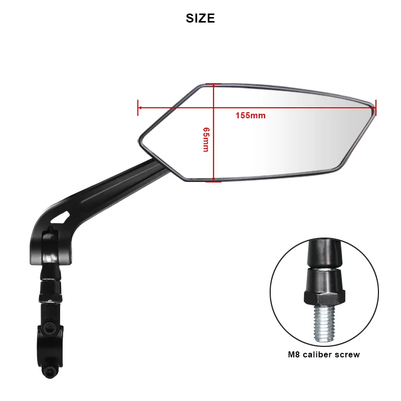 Bicycle Rear View Mirror Bike Two-color Wide-Range Mirrors Cycling Back Sight Handlebar Reflector Adjustable Left Right Mirrors