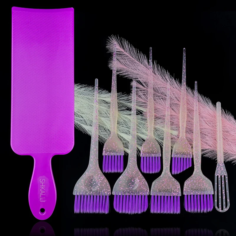 Hair Board Hair Tint Dyeing Highlighting Board Hairdressing Professional Pick Color Balayage Board Tool brush set