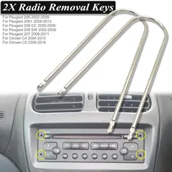 Démontage de CD de véhicule en forme de U, outils de changeur pour cristaux en C4, C5, KIT 206, accessoires automobiles, enlèvement d'autoradio, prédire, 2 pièces