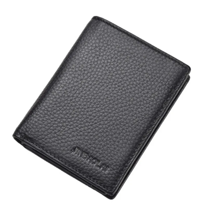 JINBAOLAI Men's Wallet Genuine Leather Casual Wallets Men Credit Card Holders Coin Purses Driving License Holster Portefeuille