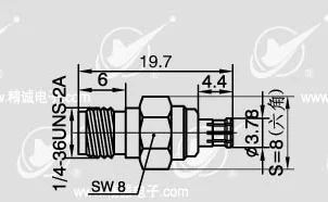 Adaptador rf de alta qualidade, tipo fêmea-tipo mcx, macho para teste de até 6ghz