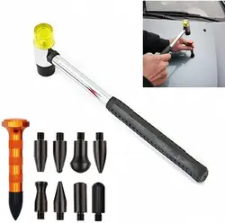 10pcs Car Body Paintless Dent Repair Tool Tapless Dent Knock Down Pen Tools Dent Removal Kits Rubber Hammer Dent Remove Hail