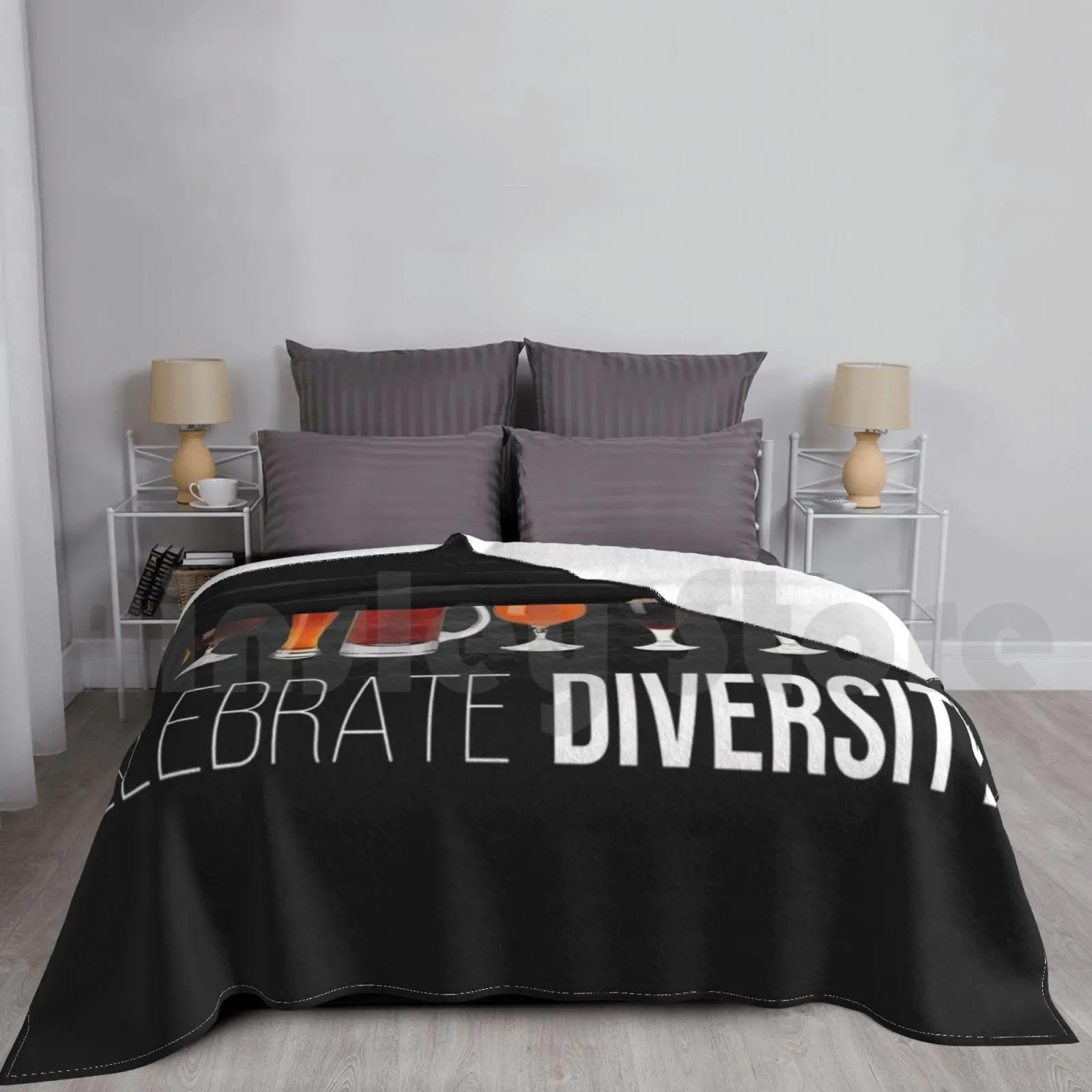 Celebrate Diversity Blanket Super Soft Warm Light Thin Diversity Celebrate Drink University Party Beer Budweiser Brand Mark