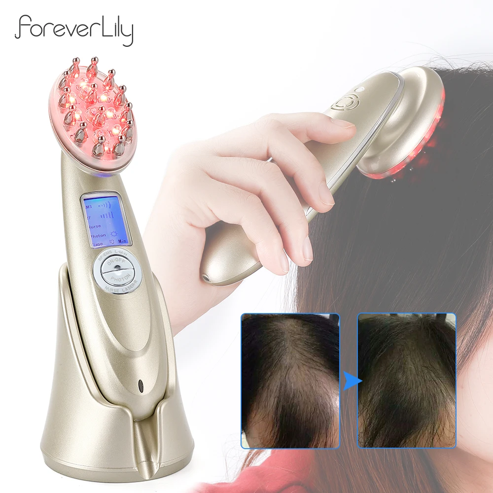 

Electric Laser Hair Growth Comb Infrared EMS RF Vibration Massager Microcurrent Hair Care Hair Loss Treatment Hair Regrowth