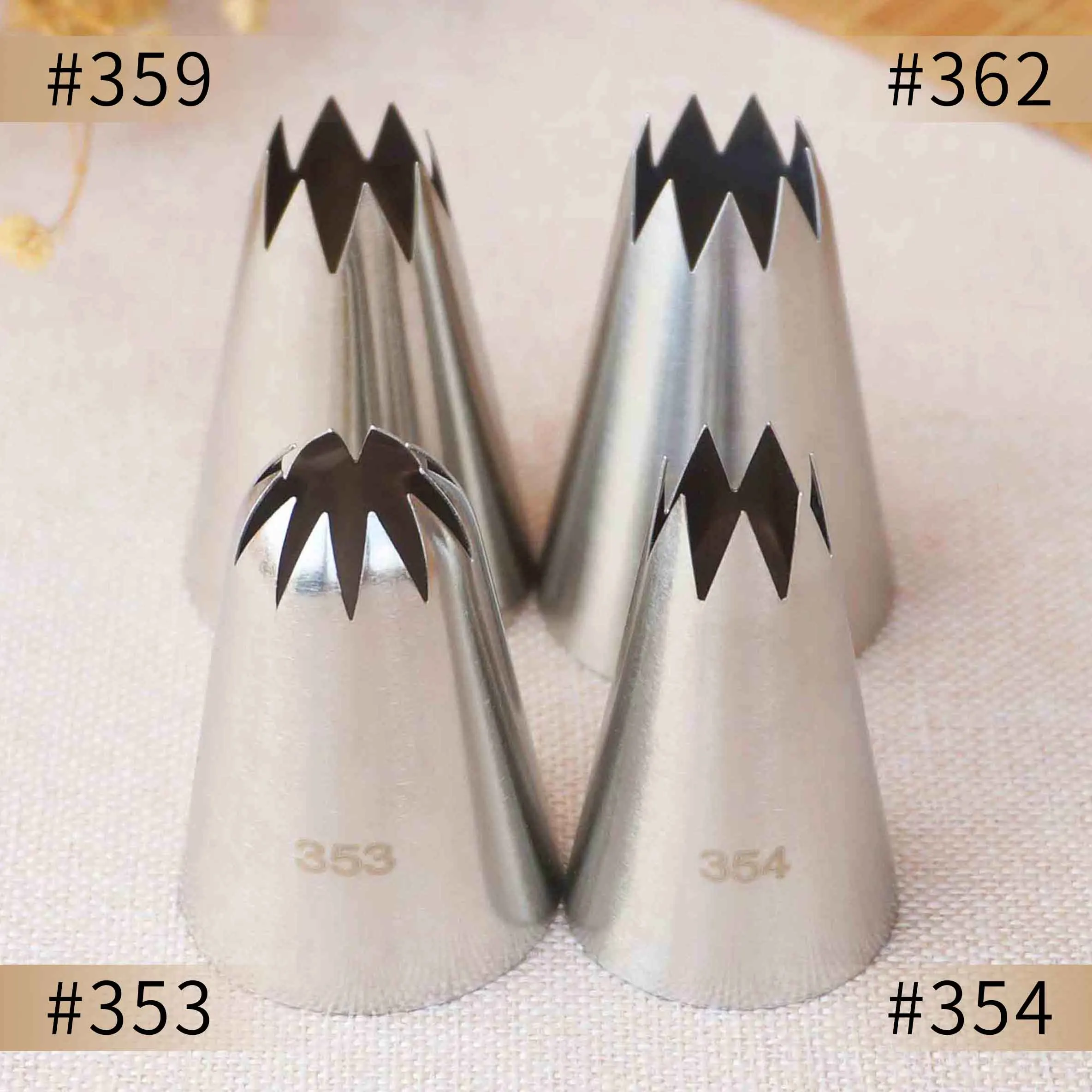 #353 Large Size Close Star Piping Nozzle Cake Cream Decoration Stainless Steel Icing Tips Cupcake Pastry Tools