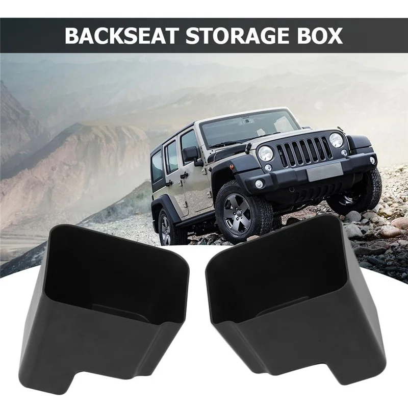 

2PCS Car Rear Seats Storage Box Side Organizer for Jeep Wrangler JK JL 2018-2021 Storage Tray Organizer Car Interior Accessories