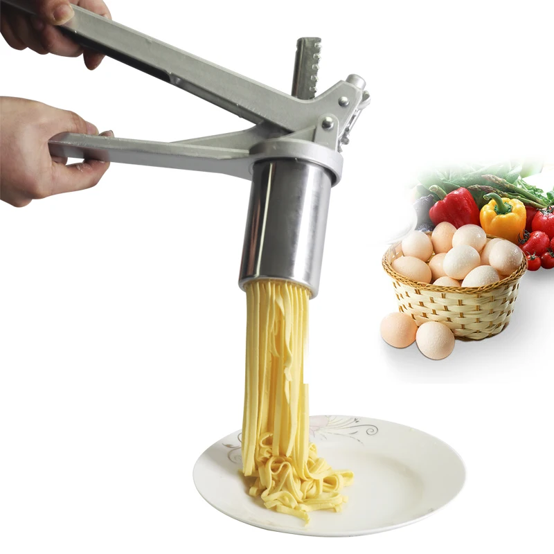 

Stainless Steel Manual Noodle Maker Press Pasta Machine Crank Cutter Fruits Juicer Cookware With 8 Pressing Noodle Moulds Making