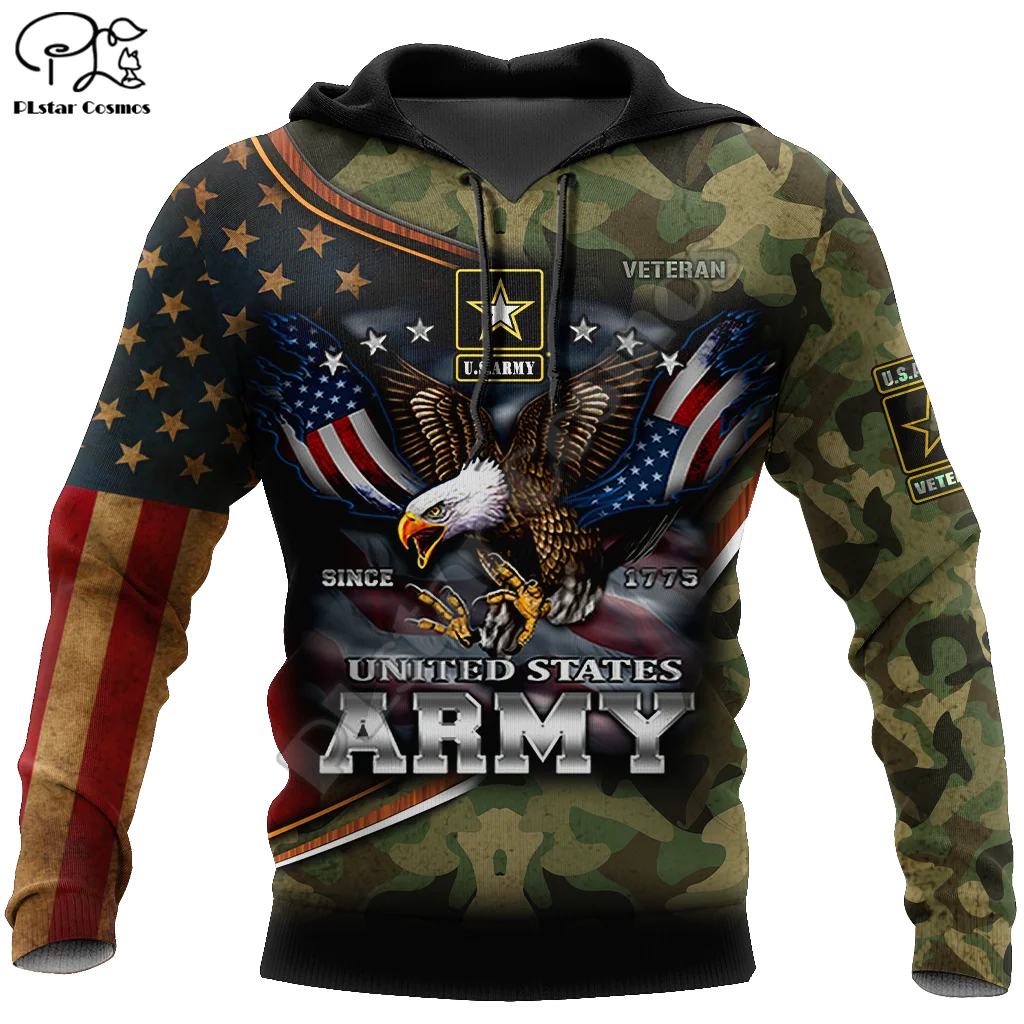 

PLstar Cosmos Military Army Suits Soldier Veteran Camo Pullover NewFashion Tracksuit 3DPrint Streetwear Casual Jacket Hoodies B5