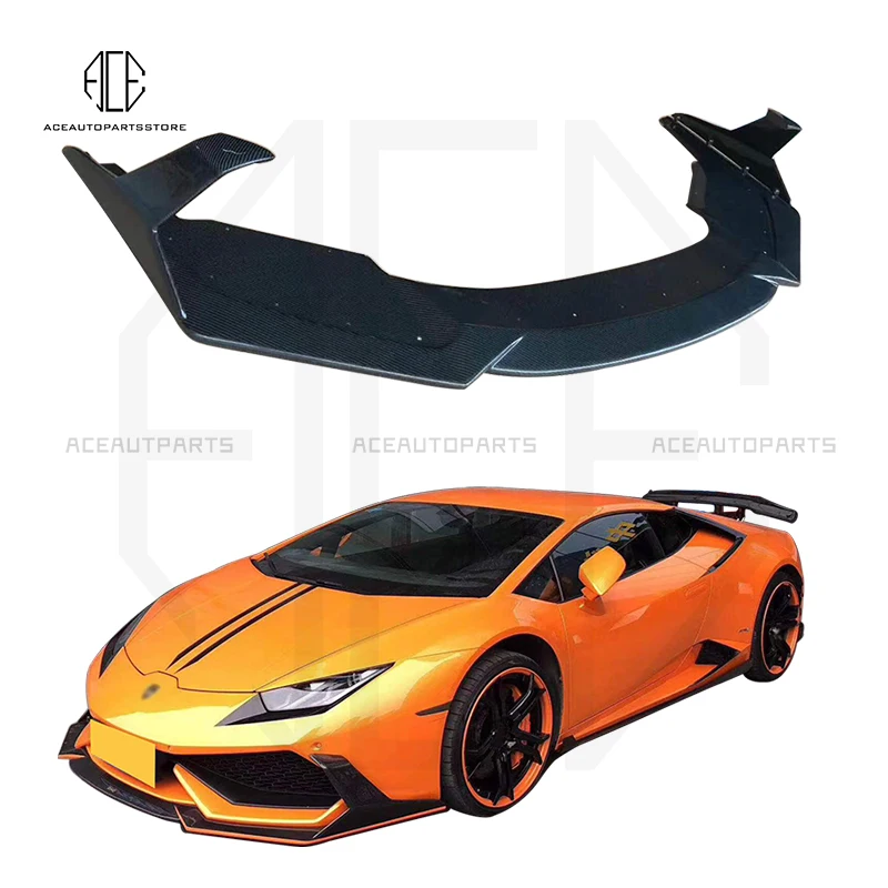 

Front Lip For Lamborghini Huracan LP610-4 2014 2015 2016 DMC Style Carbon Fiber Front Lip Bumper Body Kit