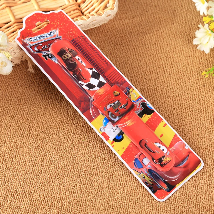 Disney cars Wristband Toys Watches Anime Movies Random Color Watch Cartoon Figure Fashion Toy Bracelet Kids Birthday Gift