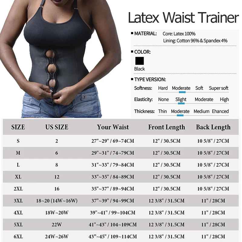 Latex Taille Trainer 7 Stahl Knochen Frim Bauch-steuer Cincher Taille Trimmer Mantel frauen Bindemittel und Korsett Gürtel Zipper haken