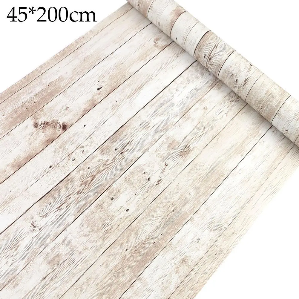 Wood Plank Wallpaper Self-Adhesive Shiplap Brown Peel and Stick Wall Paper Removable Home Decor Vinyl Wall Covering Film