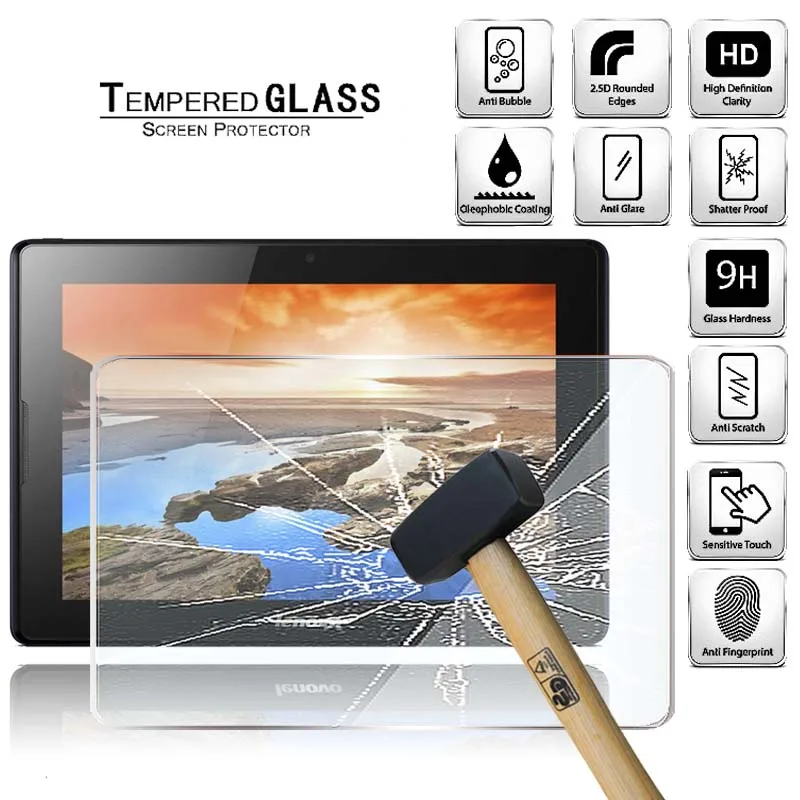 

Tablet Tempered Glass Screen Protector Cover for Lenovo A10-70 A7600 Tablet Computer Anti-Scratch Explosion-Proof Screen