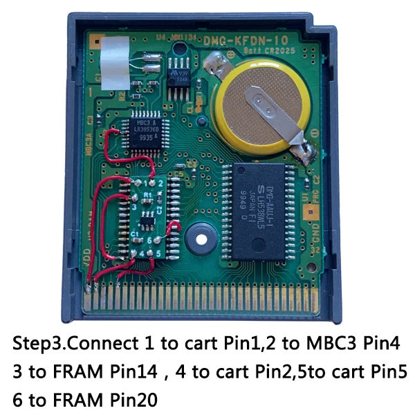 Per GBC set di moduli di trasformazione della memoria del chip dell\'orologio con scheda originale in cristallo argento dorato