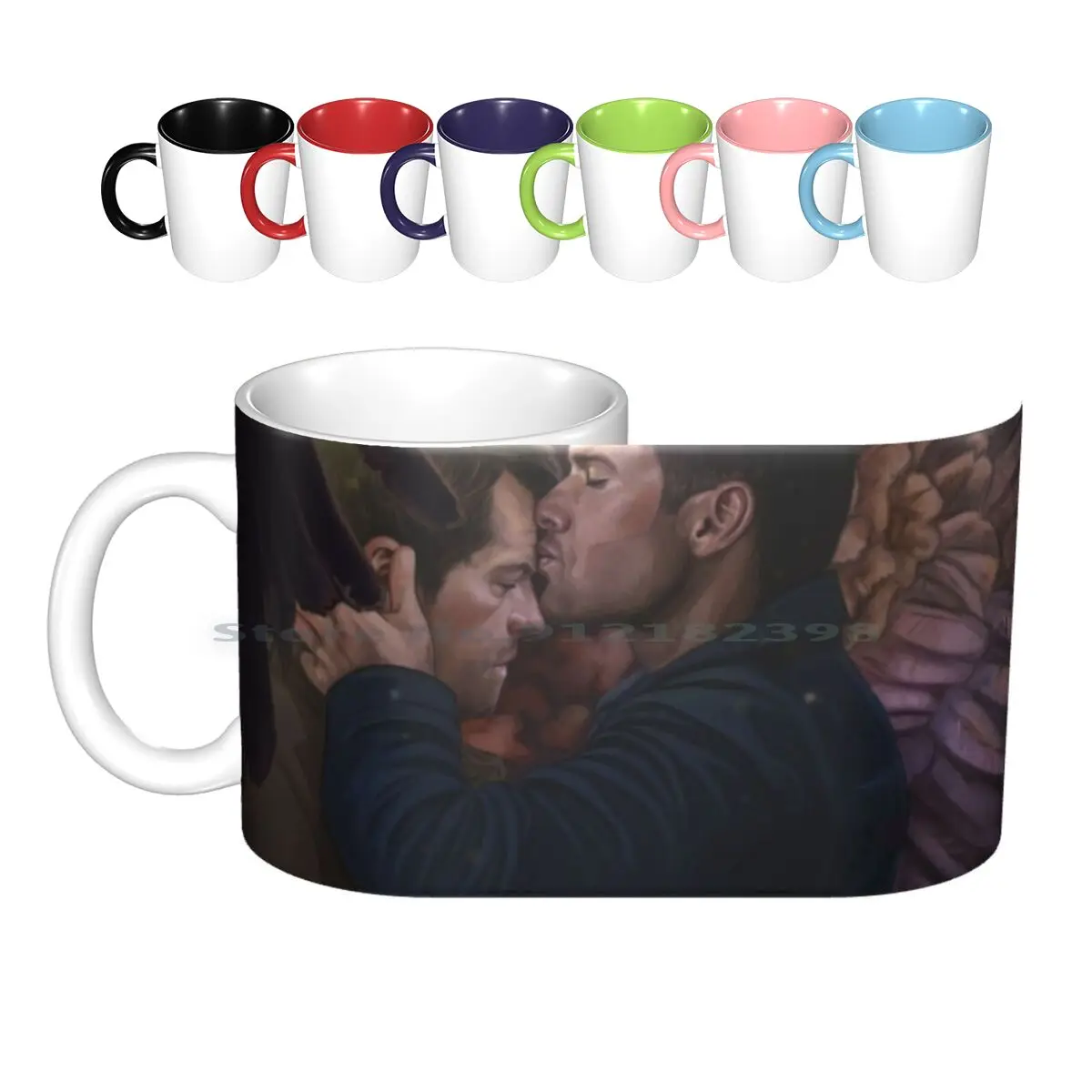 A Moment Ceramic Mugs Coffee Cups Milk Tea Mug Destiel Destiel Art Supernatural Fanartm Castiel Art Dean Winchester Art