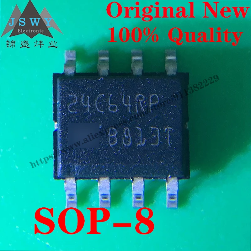 50~100PCS M24C64-RMN6TP SOP8 24C64RP Electrically Erasable Programmable Read-Only Memory IC Chip for module arduino Free Shiping