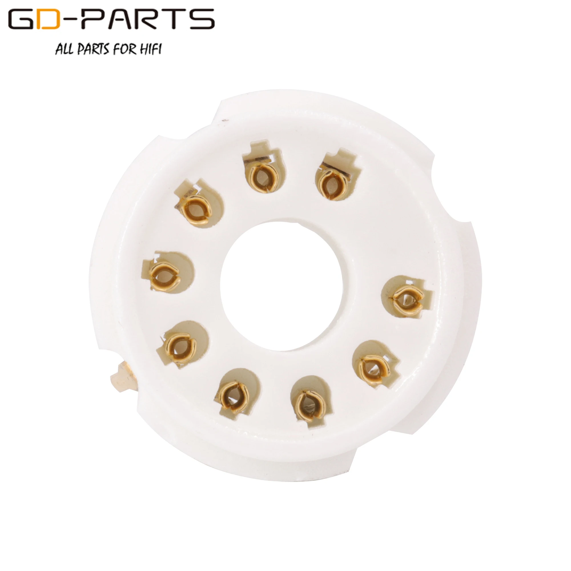 B9D 9pin Magnoval Ceramic Tube Socket For EL504 EL519 PL519 Hifi Vintage Tube Amplifier DIY PCB Bottom Chassis Mount