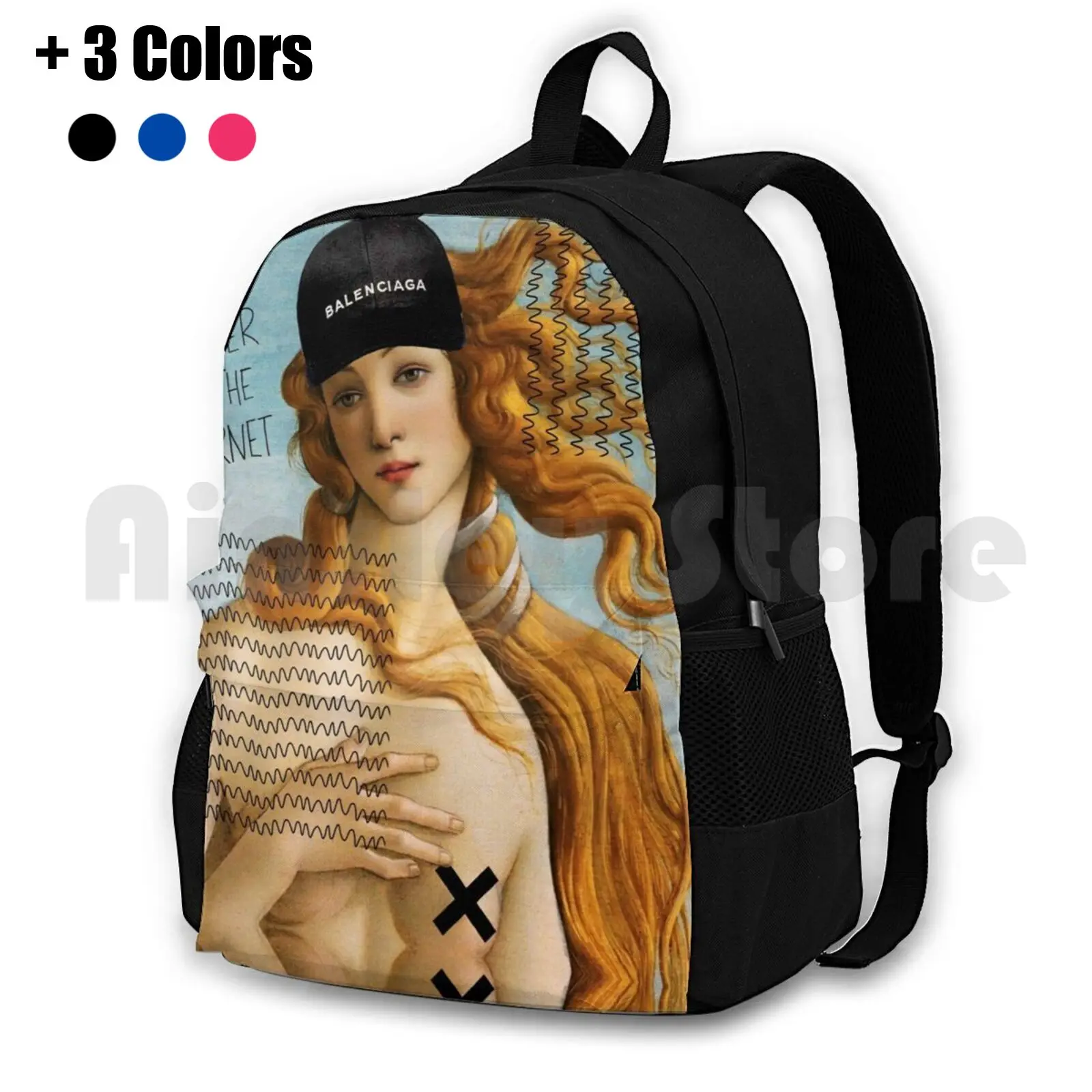 Cooler Venus Outdoor Hiking Backpack Waterproof Camping Travel Museum Cool Modern Venus Sees It Phrase Random