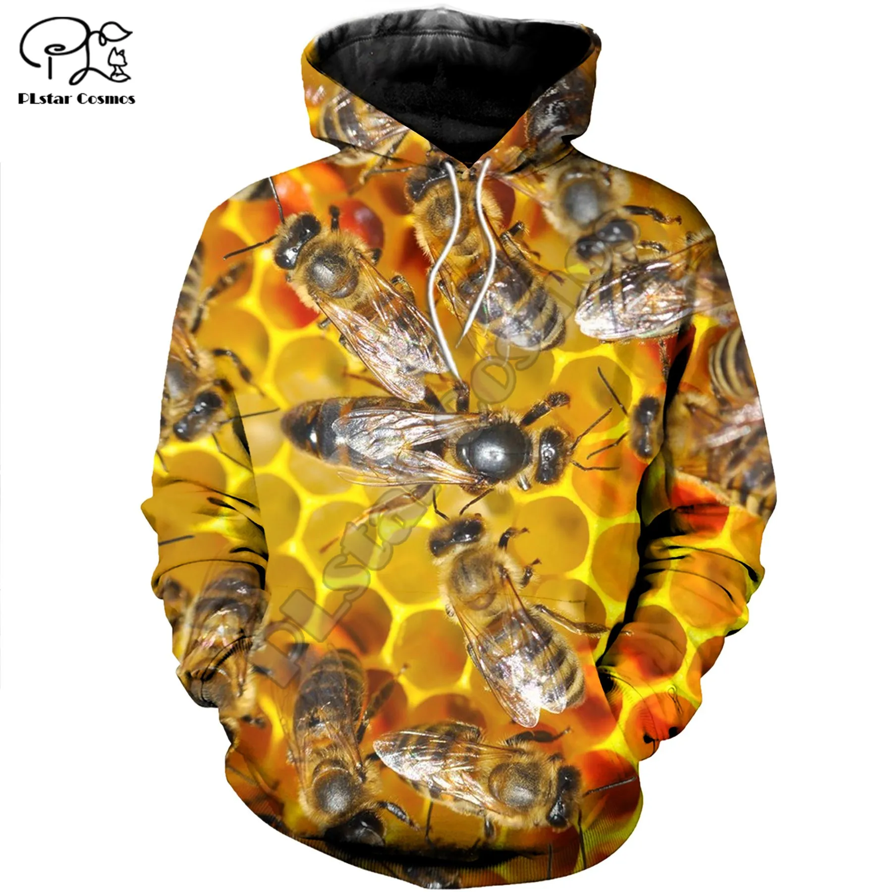 

PLstar Cosmos Funny Animal Honey Bee 3D Print New Fashion Hoodies Sweatshirts Zip Hooded For Men/Women Casual Streetwear B19