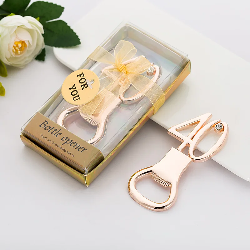 20 stücke Boxen Jahrestag Dekoration Geschenke Goldene 50 Jahr Flasche Opener für 50th Geburtstag Hochzeitstag Partei Liefert – Detail 12