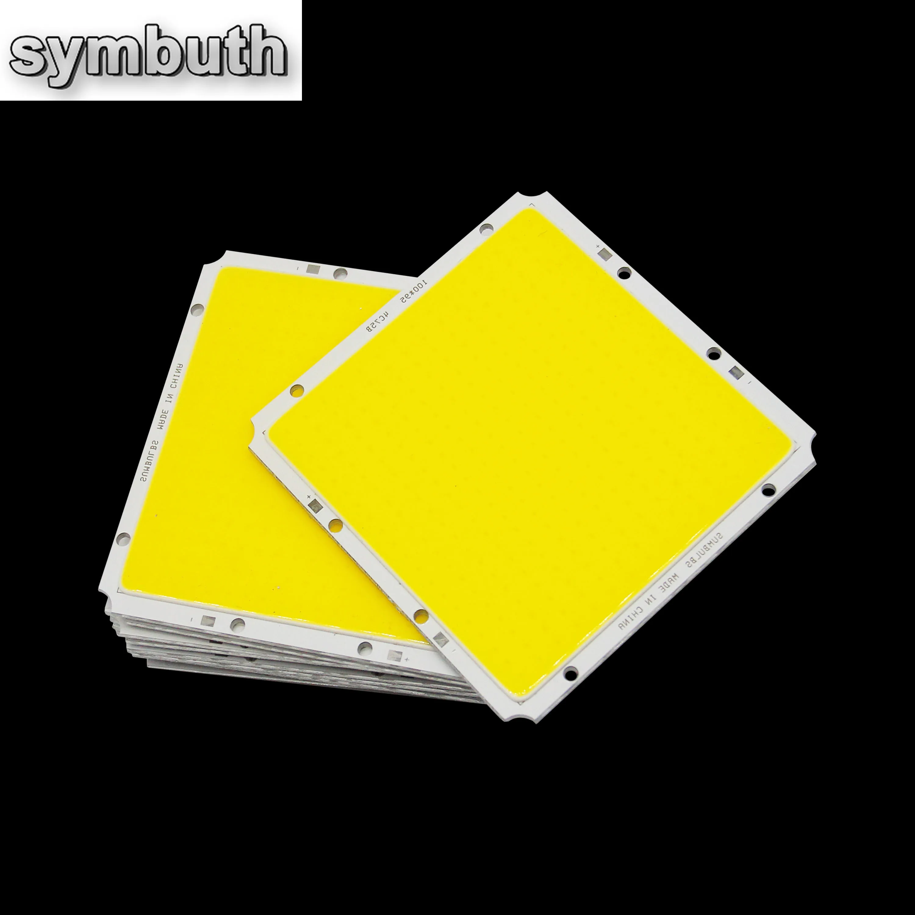 5 Buah Lampu Panel COB LED Strip Bohlam Lampu COB Modul Lampu Kerja Kecerahan Tinggi Lembut 100X95Mm 12V 50W 5000LM