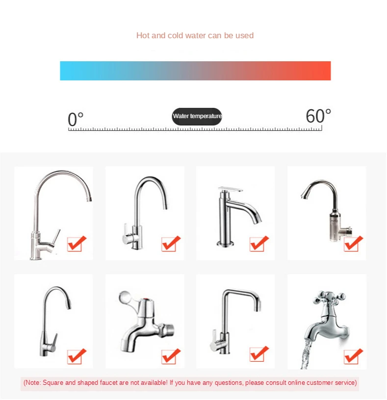 VEHHE 360 Rotating Kitchen Pressurized Filter Faucet Nozzle Splash-proof Bubbler Kitchen Utensils Fast Shipment