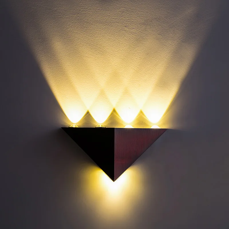 Triangle Led Wall Lamp Aluminum Bedside Light Wall Art Luminaire Lamps for Bedroom Stairway 5W cafe Bar Home Decoration Lighting