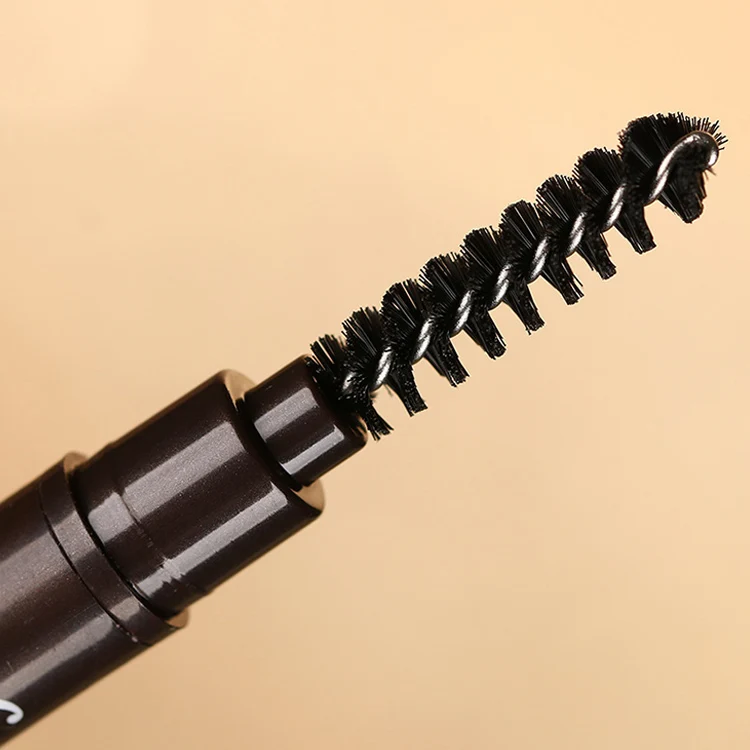 5 colori trucco naturale doppie teste matita per sopracciglia automatica penna per sopracciglia impermeabile a lunga durata facile da usare con pennello per sopracciglia