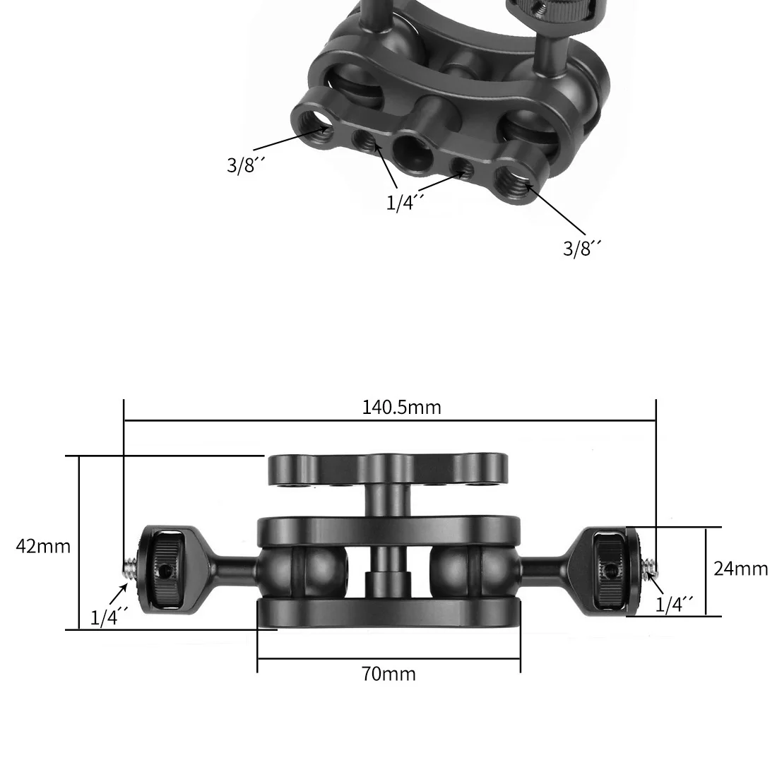 Handpumpe Vakuum Saugnapf 1/4" Kamera Stabilisator Halterung für RAM für GoPro für Insta360 DJI Auto Fotografie Lampe Ständer Halterung – Detail 32