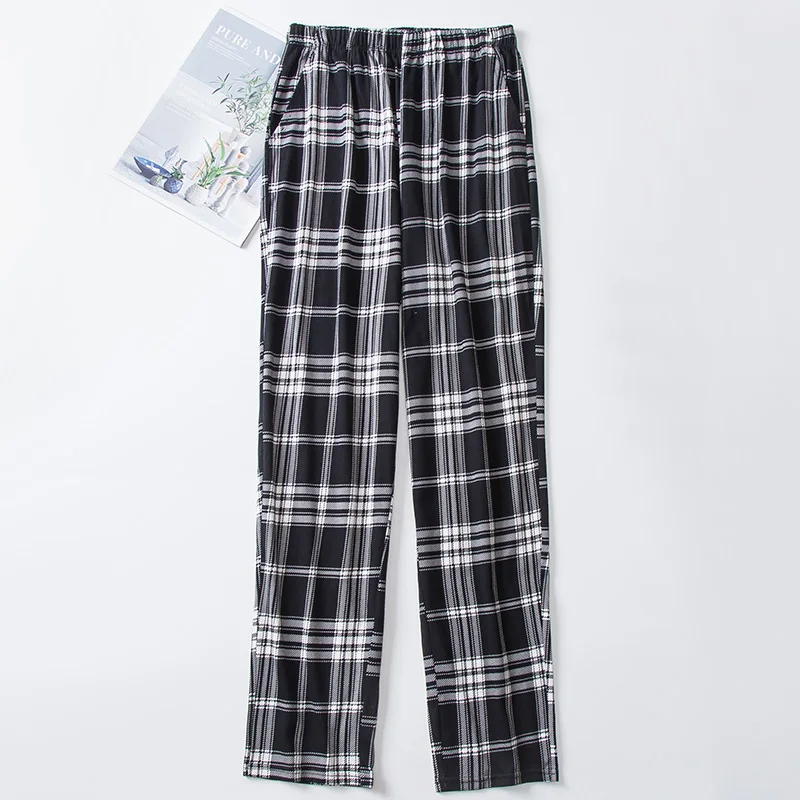 nanjiren cotton plaid pajama pants for adluts home furnishing cotton trousers cotton pajama men sleep bottom home wear