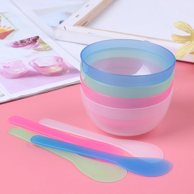 Face Mask Bowl Homemade Makeup Beauty DIY Plastic Film Bowl with Mask Spoon Stick Set