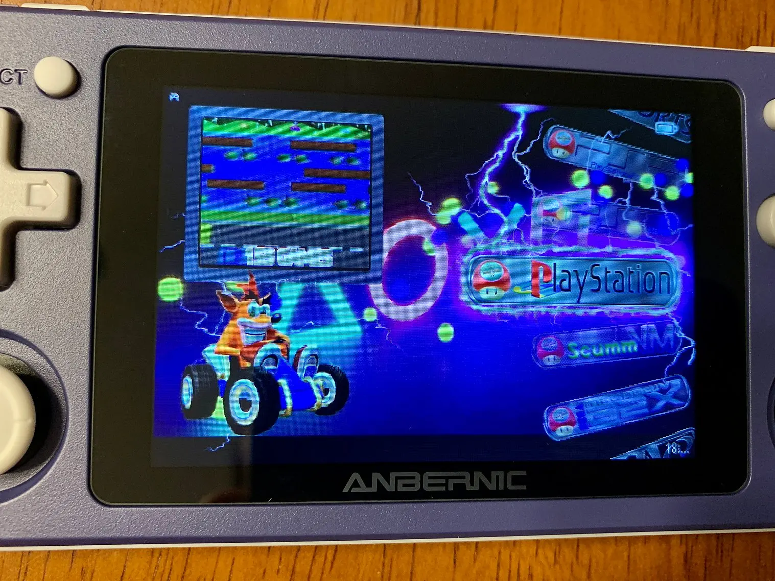 256GB emubic محطة مضاهاة مسبقة التحميل anberonic "RG351p" rg351m بطاقة SD فقط-16,500 + ألعاب ثلاثية الأبعاد معاينات فيديو Boxart