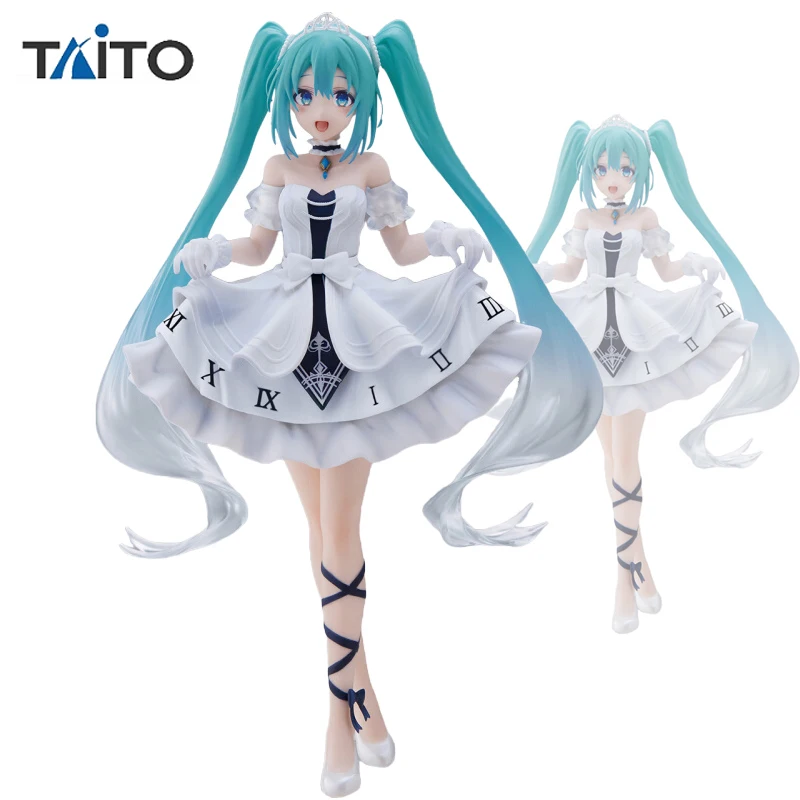 

In Stock Anime Original TAITO VOCALOID Hatsune Miku Figure Cinderella Heterochromatic 18Cm Figurine Model Toys for Girl Gift